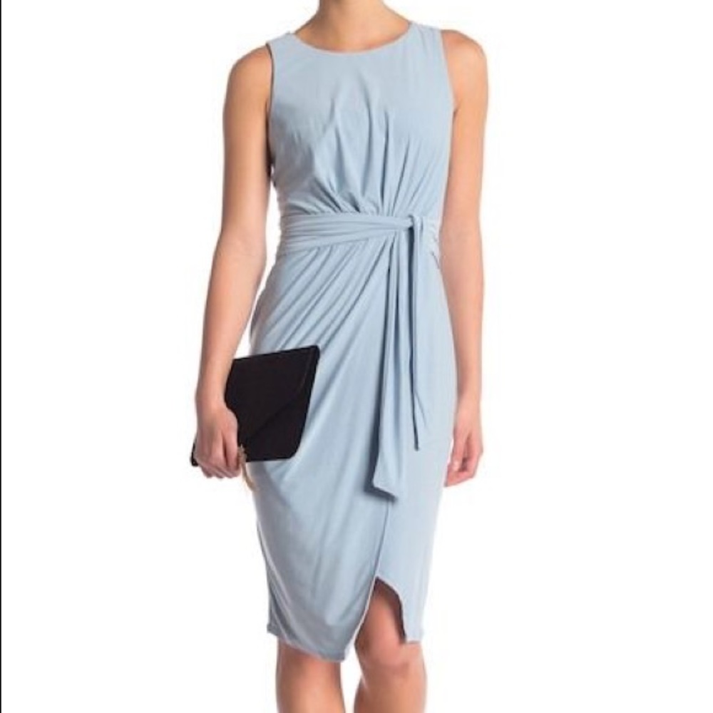 Light Blue Waist Tie Dress NWT